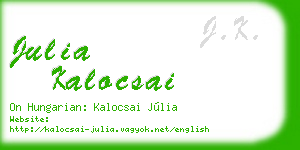julia kalocsai business card